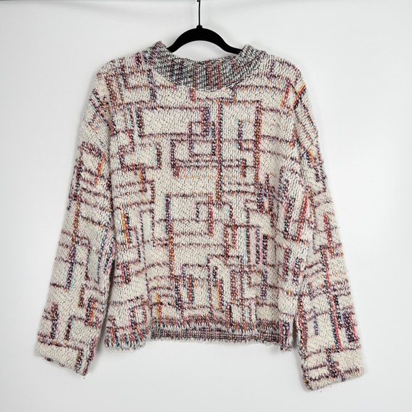 Hunter Bell Women's Knit Geometric Luxury Runway Mock Neck Rory Sweater Small - Picture 2 of 11